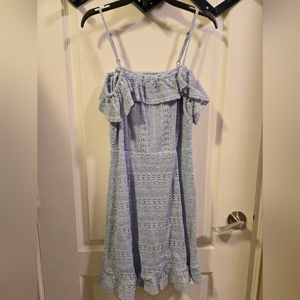 Blue Crochet Dress Juniors Size Small